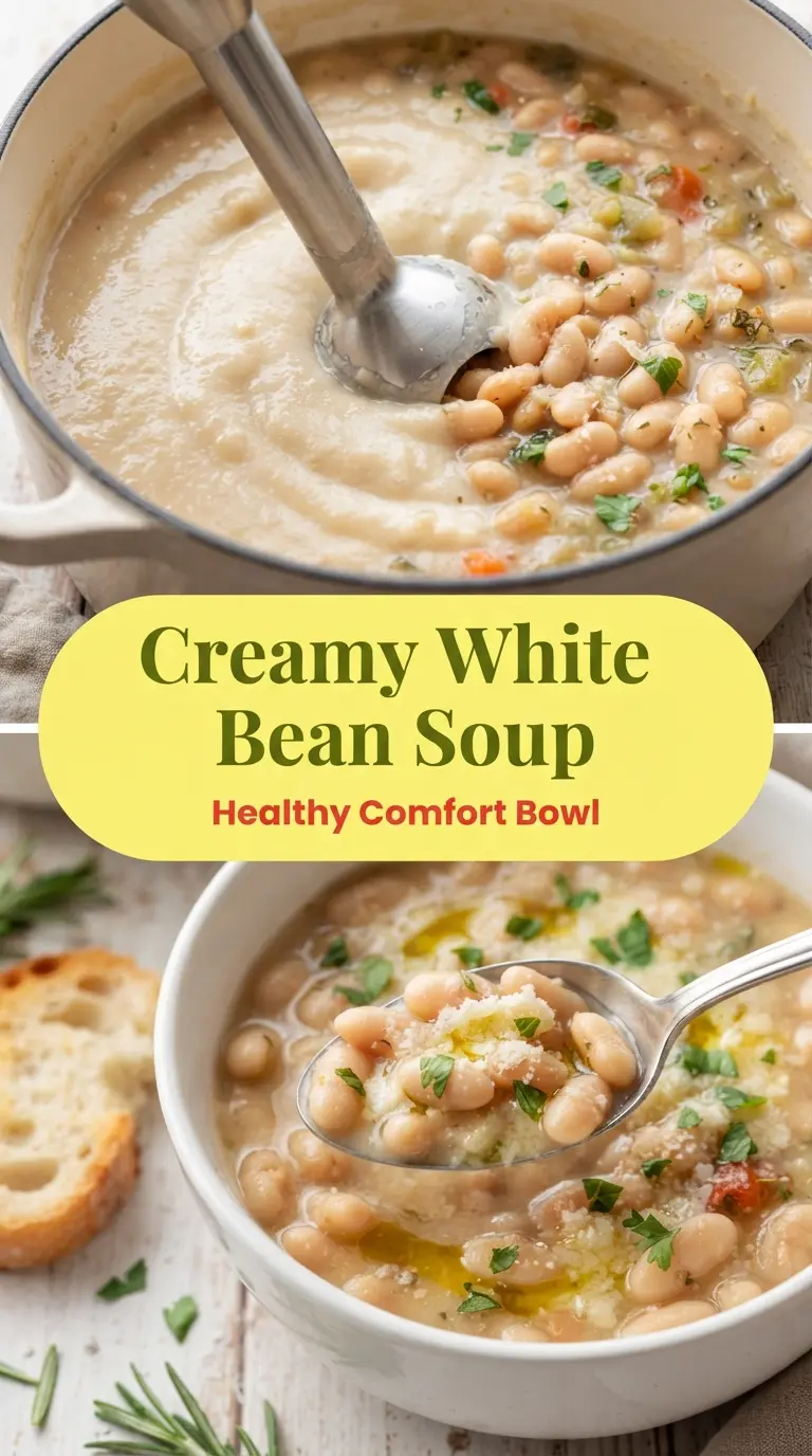 Creamy white bean soup velvety comforting