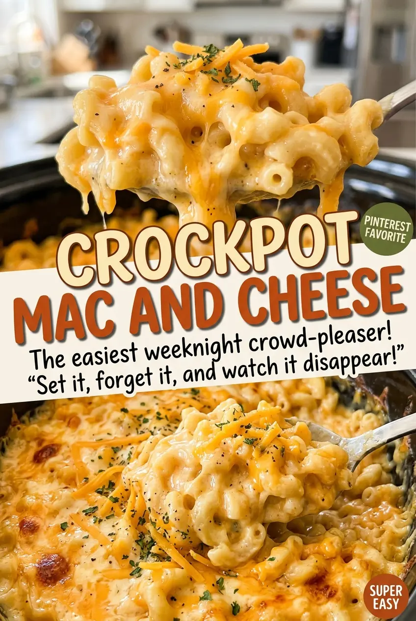 Crockpot Mac and Cheese creamy cheddar elbows