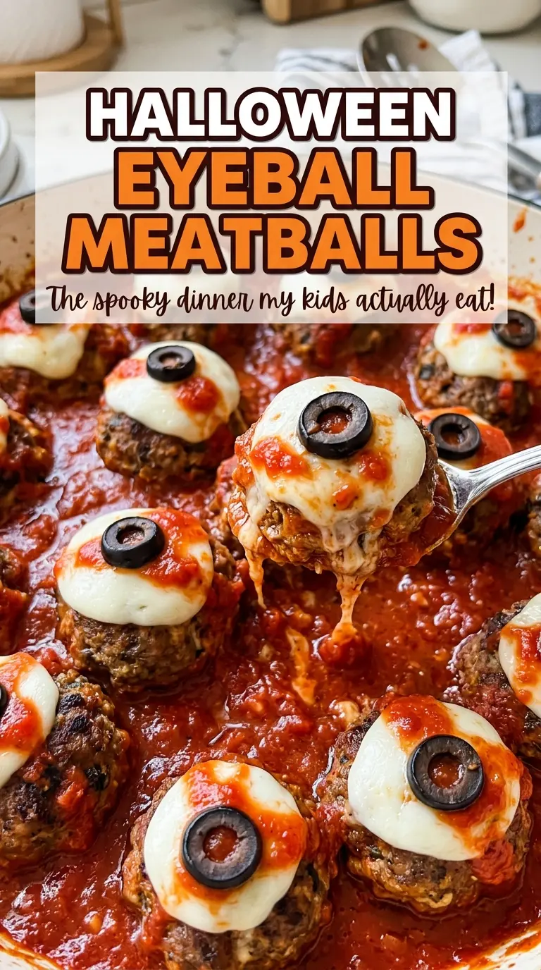 Halloween eyeball meatballs saucy mozzarella