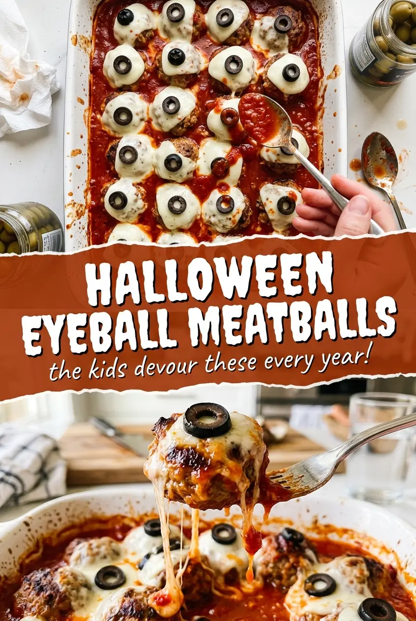 Halloween eyeball meatballs saucy mozzarella