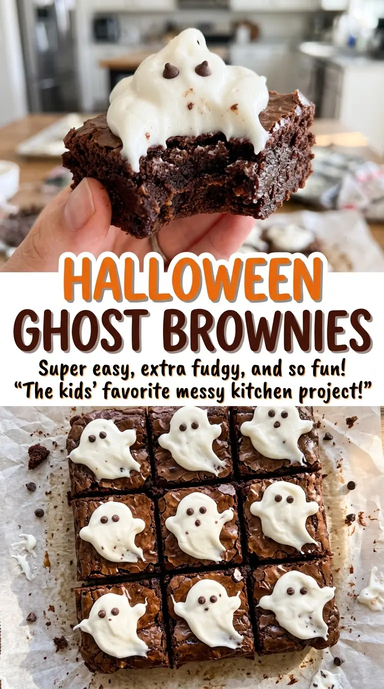 Halloween Ghost Brownies rich chocolate squares