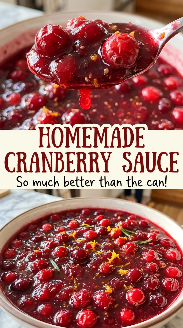 Homemade cranberry sauce tart glossy