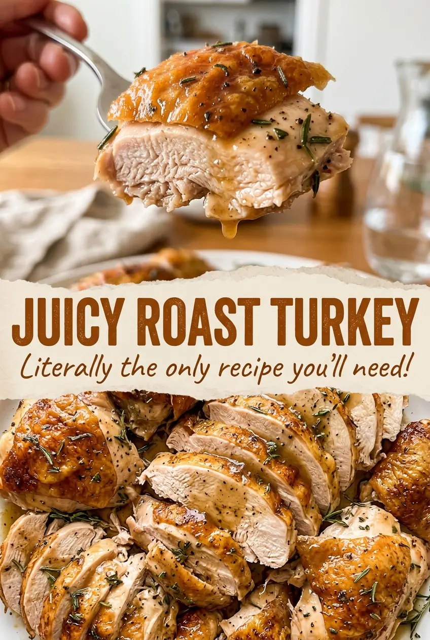 Juicy Roast Turkey with golden herb butter