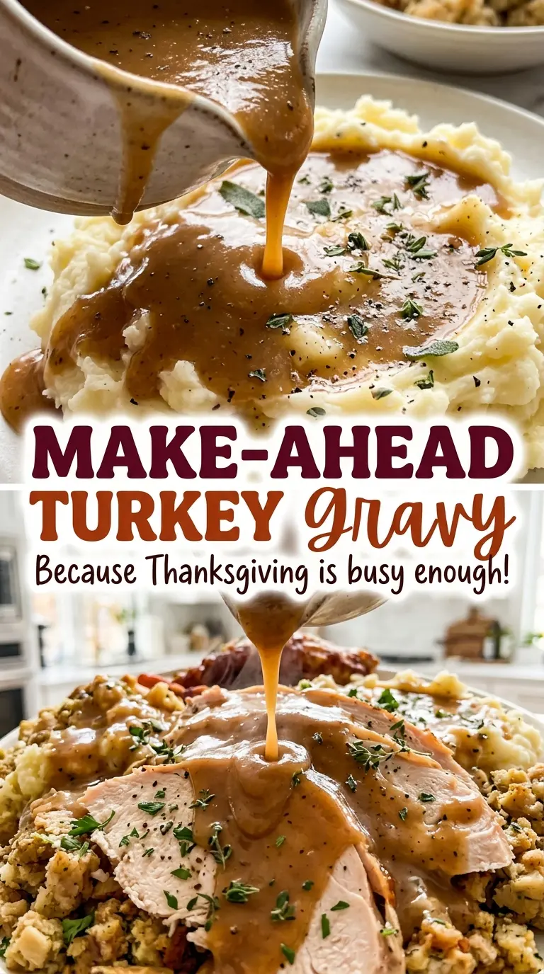 Make-Ahead Turkey Gravy smooth golden texture