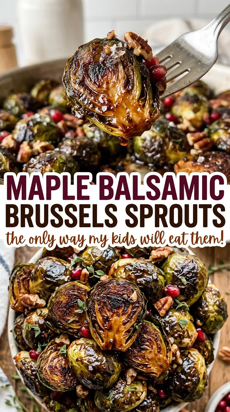 Maple Balsamic Brussels Sprouts browned glossy halves