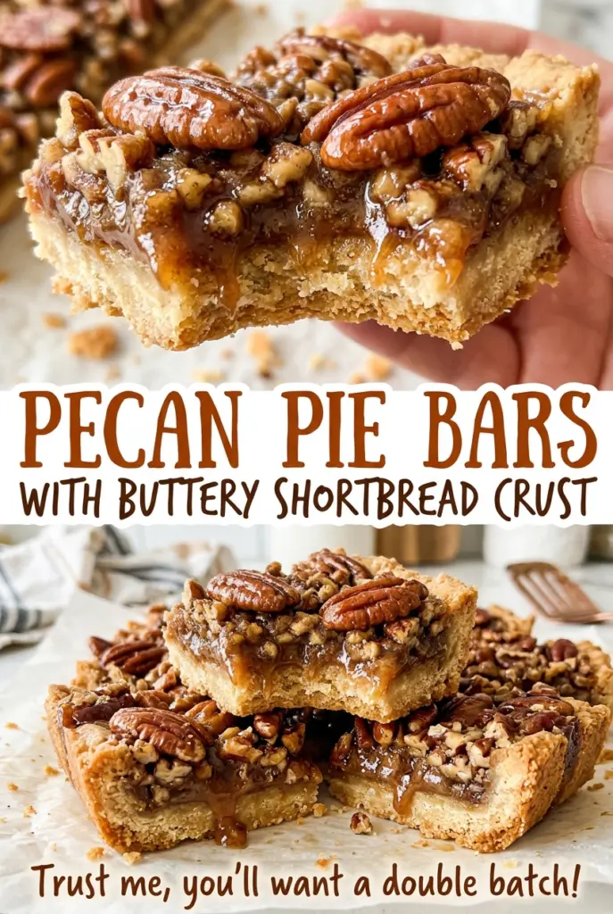 Pecan Pie Bars with Buttery Shortbread Crust