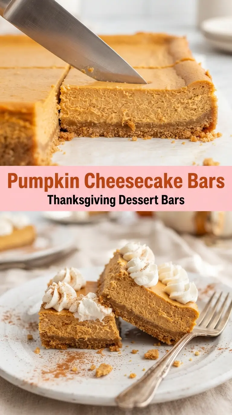 Pumpkin Cheesecake Bars creamy spiced squares