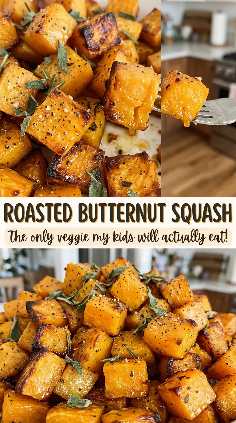 Roasted butternut squash with golden edges and tender centers
