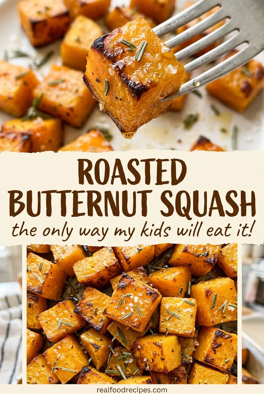 Roasted butternut squash with golden edges and tender centers