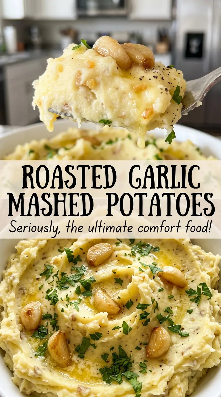 Roasted Garlic Mashed Potatoes soft buttery