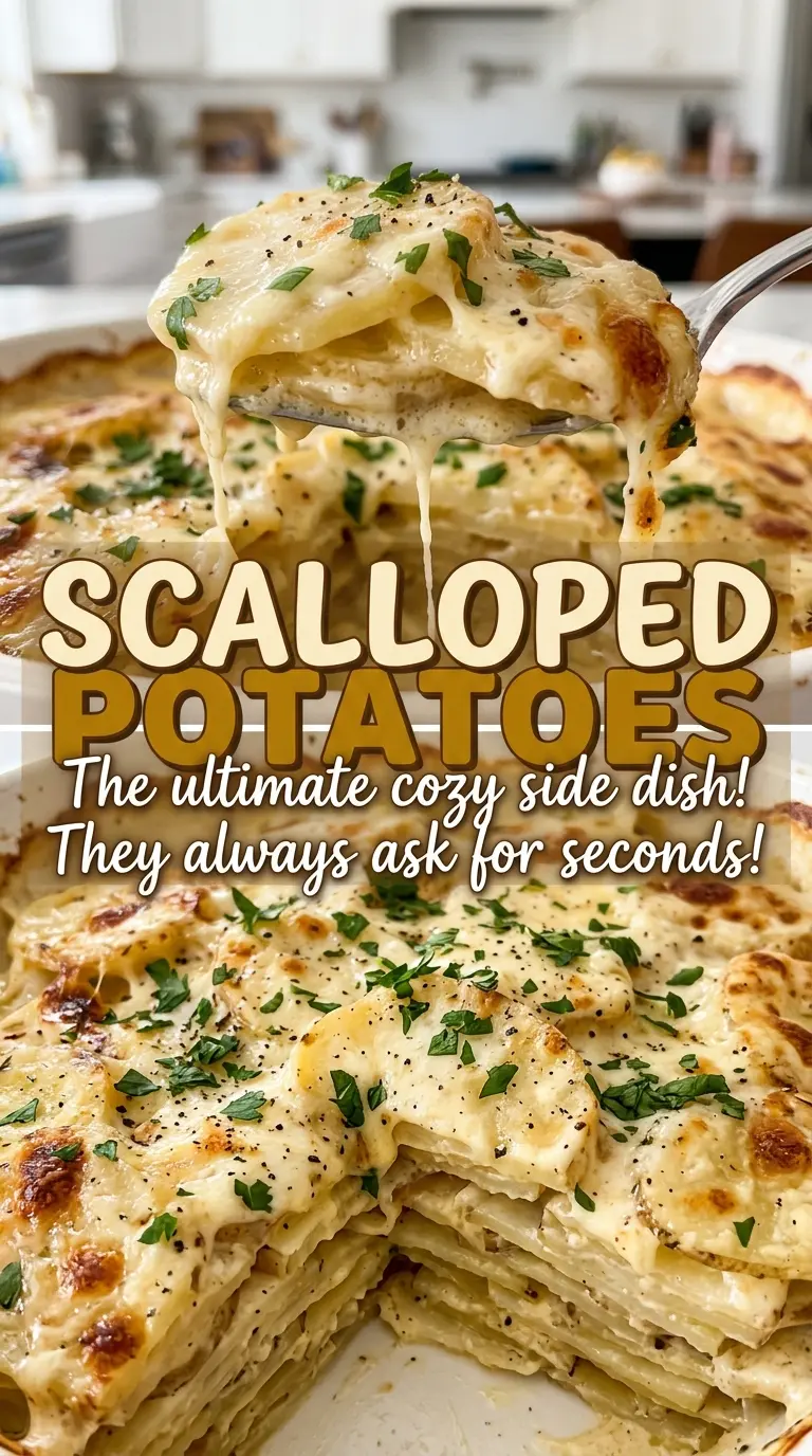 Scalloped Potatoes tender onion layers