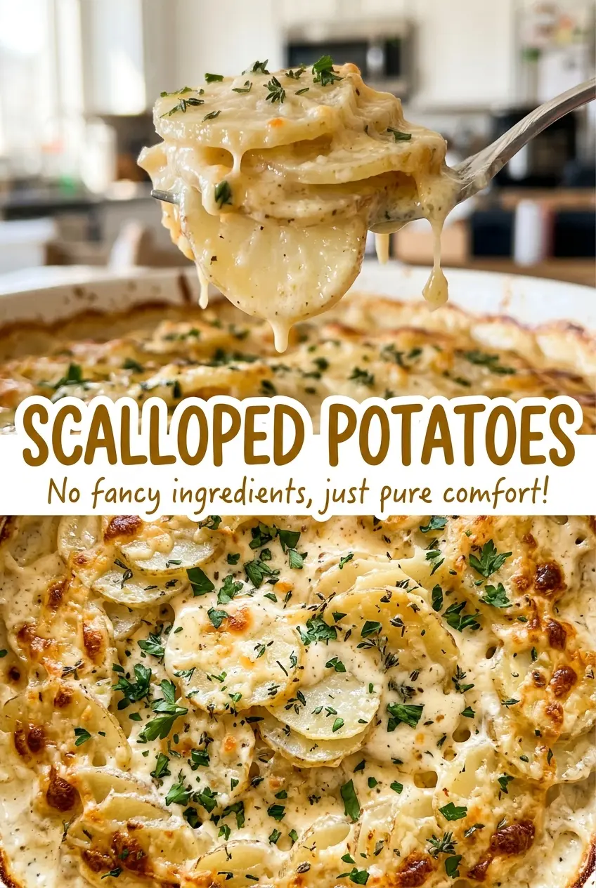 Scalloped Potatoes creamy golden layers