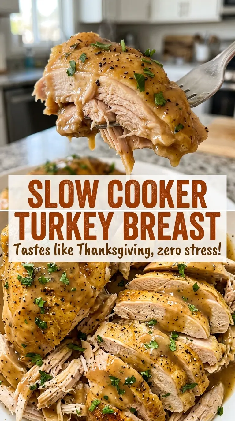 Slow Cooker Turkey Breast savory tender carving