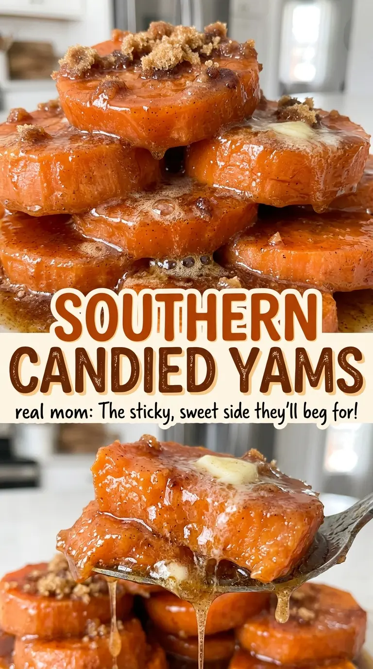 Southern Candied Yams tender glazed sweet potato rounds
