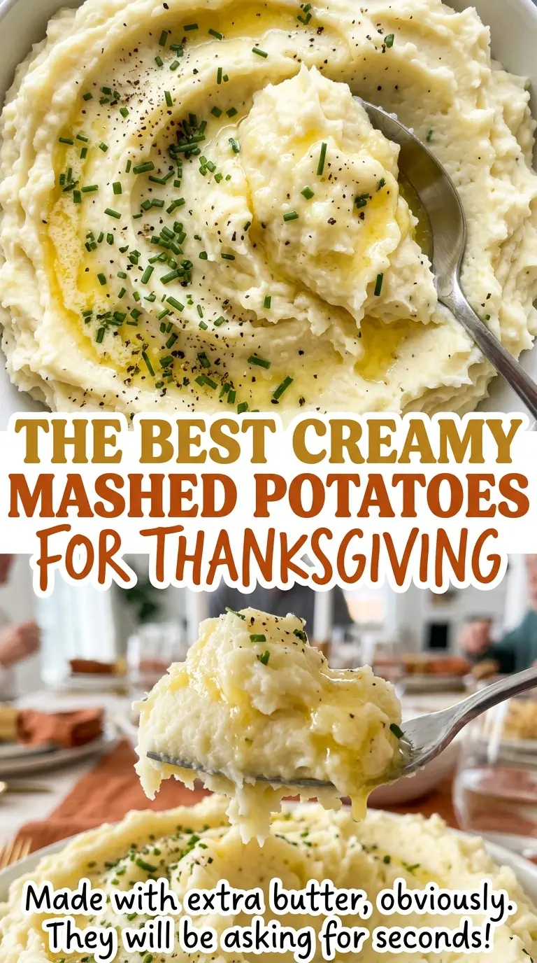 The Best Creamy Mashed Potatoes for Thanksgiving with a smooth, creamy finish